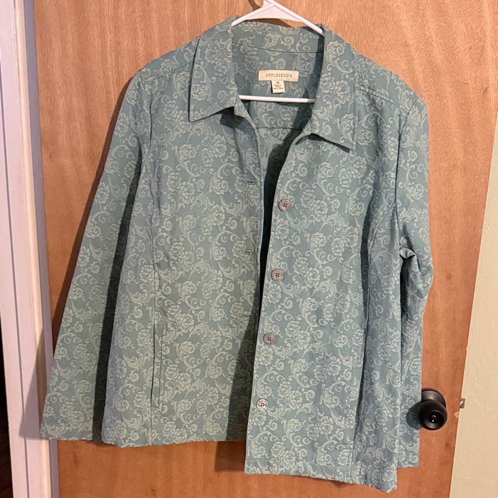 Appleseed's‎ Teal Floral Jacket